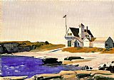 Coast Guard Station, Two Lights, Maine by Edward Hopper